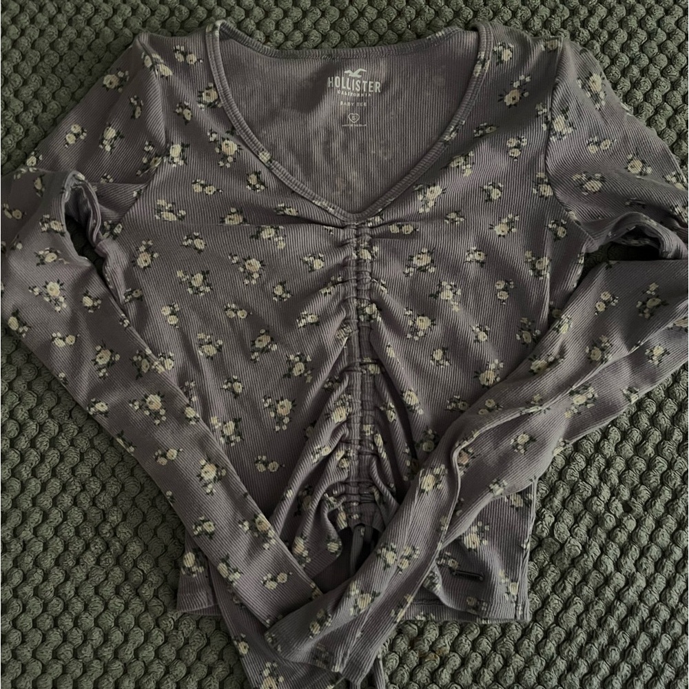 Hollister runched tie long sleeve